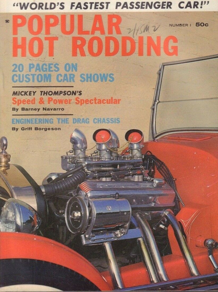 Popular Hot Rodding Number 1 1962 Don Werner Griff Borgeson 122118DBE