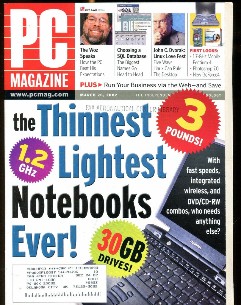 PC Magazine March 26 2002 Notebooks FAA EX w/ML 022417nonjhe