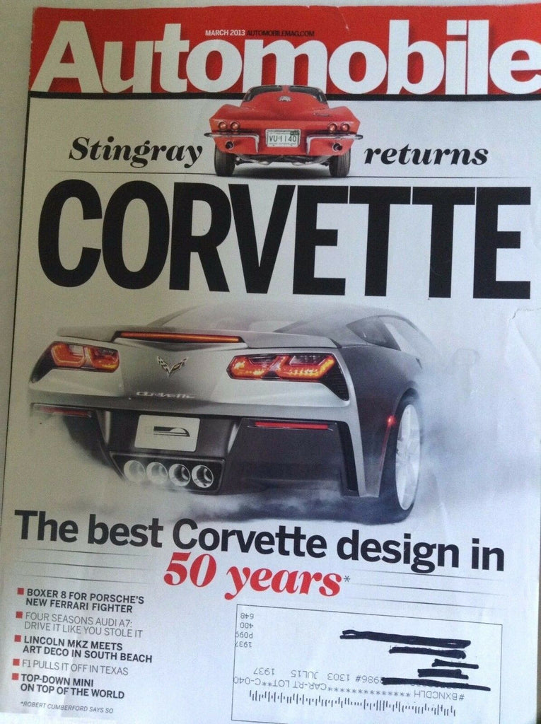 Automobile Magazine Stingray Corvette Boxer 8 March 2013 081817nonrh2