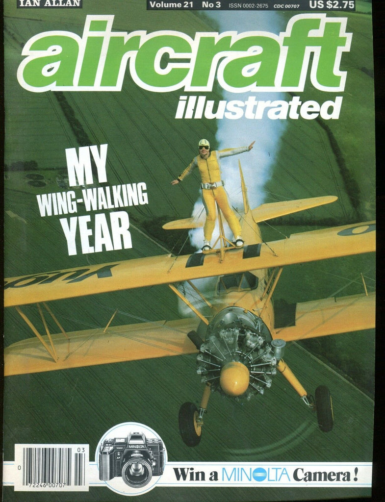 Aircraft Illustrated Magazine March 1988 Wing-Walking Ex No ML 120516jhe