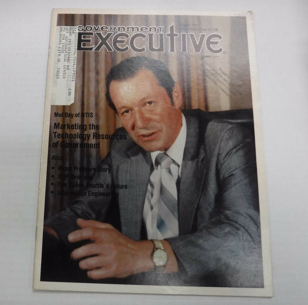 Government Executive Magazine Mel Day Of NTIS August 1981 FAL FAA 102516R