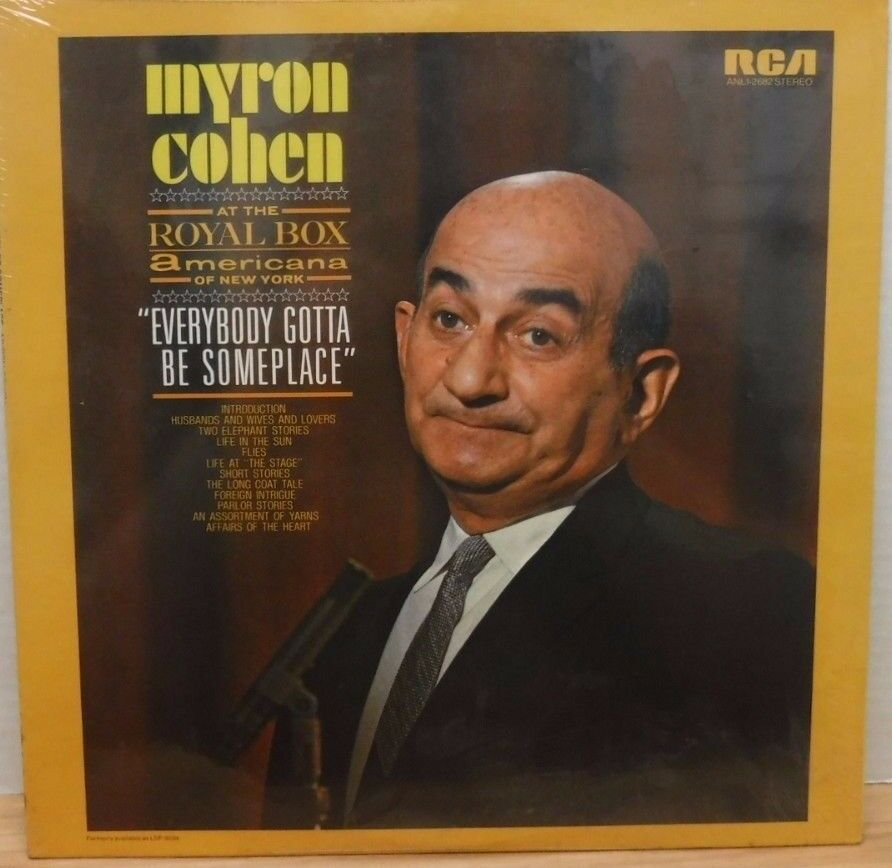 Myron Cohen Everybody Gotta Be Someplace RCA ANL1-2682 33RPM 071117DBE