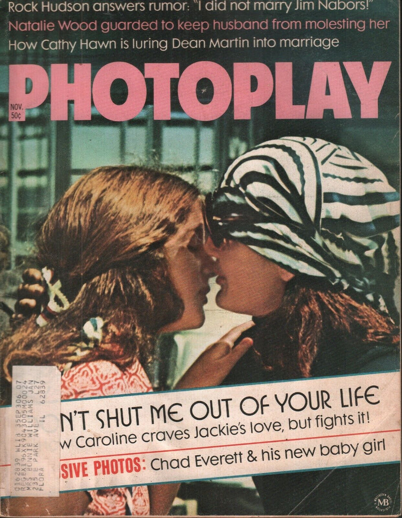 Photoplay November 1971 Jackie Caroline Kennedy Natalie Wood w/ML 072219AME