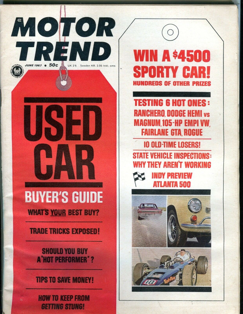 Motor Trend Magazine June 1967 Buyer's Guide EX No ML 011017jhe