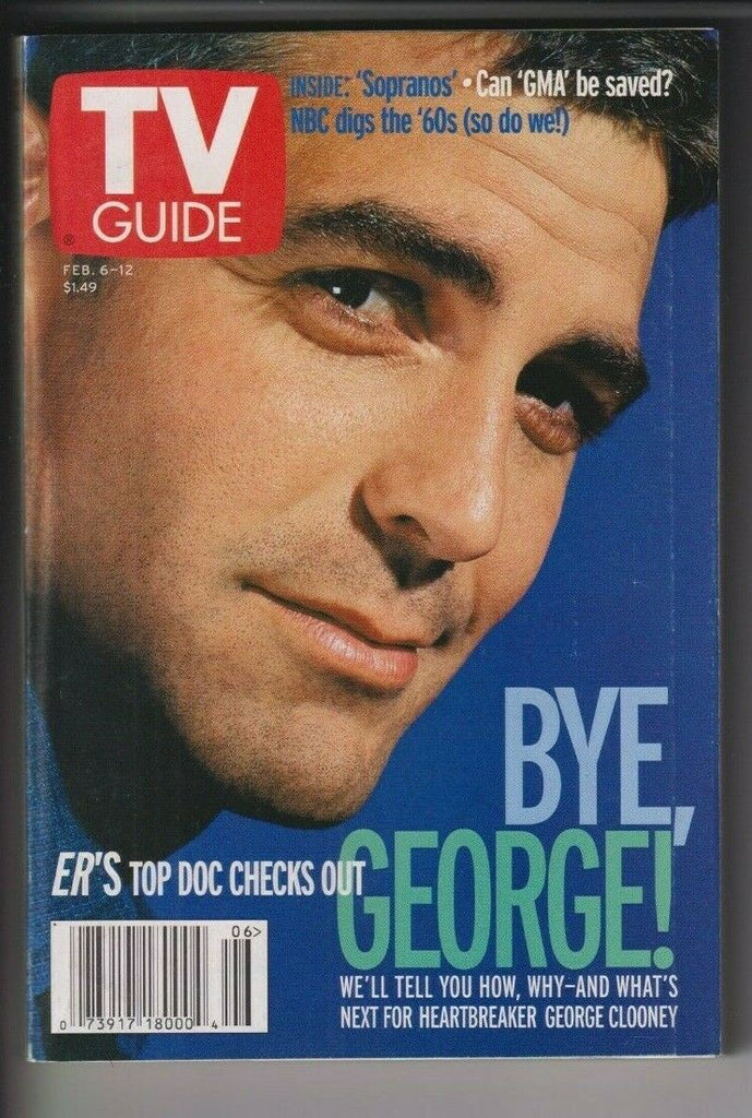 TV Guide Mag George Clooney Inside Sopranos February 6-12, 1999 111919nonr
