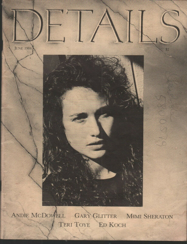 Details NYC Magazine June 1984 Andie McDowell Gary Glitter Ed Koch 020821ame