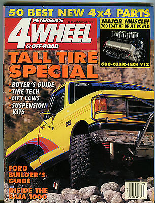 Petersen's 4Wheel & Off-Road Magazine March 1992 Tall Tire Special EX 020216jhe