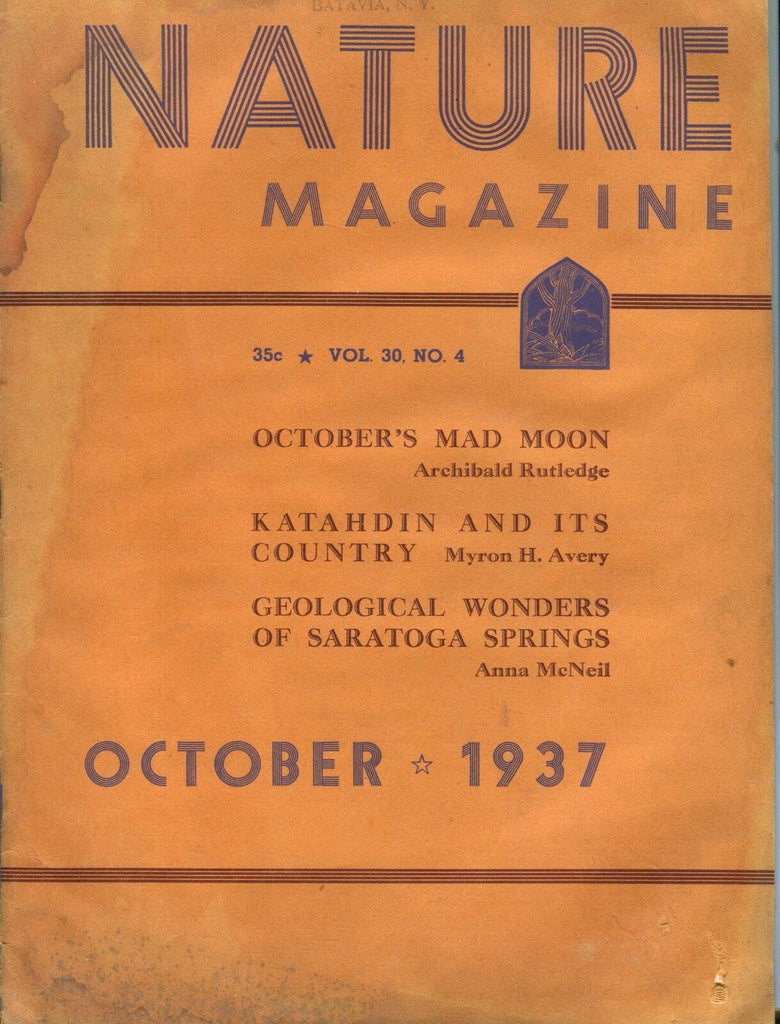 Nature Magazine October 1937 Saratoga Springs GD 042717nonjhe