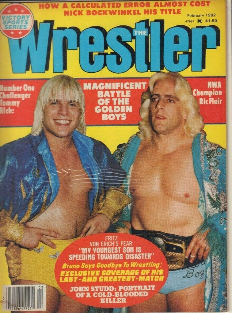 The Wrestler February 1982 Ric Flair John Studd Von Erich Tommy Rich 022819DBE