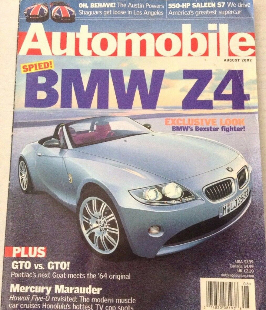 Automobile Magazine BMW Z4 GTO Vs GTO Mercury August 2002 080417nonrh