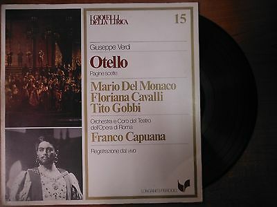 33 RPM Vinyl Giuseppe Verdi Otello IGioielli Della Lirica GML15 012815SM