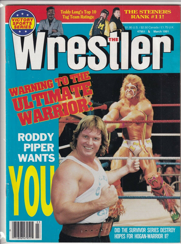 The Wrestler Magazine Ultimate Warrior Roddy Piper March 1991 060319nonr