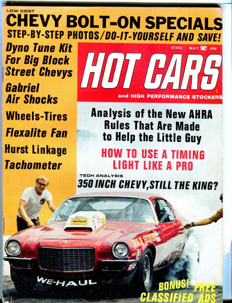 Hot Cars Magazine May 1972 350 Inch Chevy VG No ML 041417nonjhe