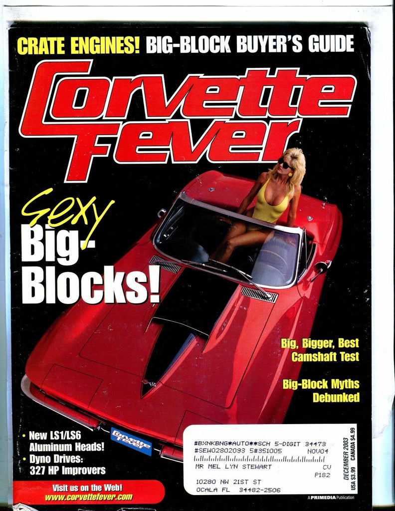 Corvette Fever Magazine December 2003 Big-Blocks VGEX w/ML 042517nonjhe