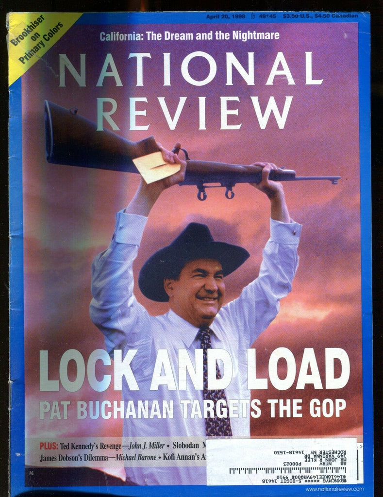 National Review Magazine April 20 1998 Pat Buchanan VG w/ML 010617jhe