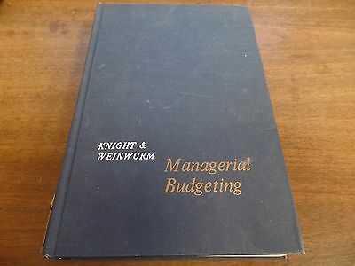 Managerial Budgeting Knight & Weinwurm 1964 468pgs Ex-FAA Library 011316ame