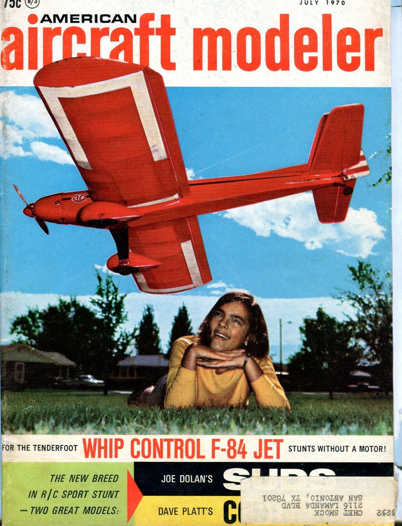 American Aircraft Modeler Magazine July 1970 F-84 Jet VG w/ML 040617nonjhe