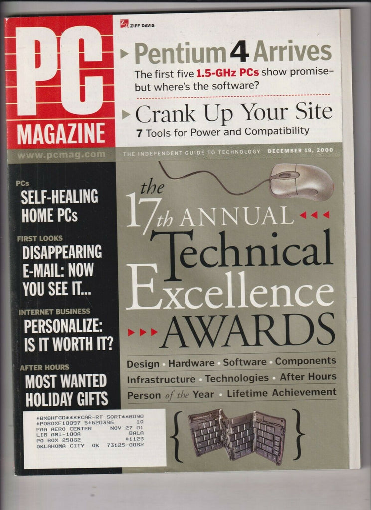 PC Mag The Annual Technical Excellence Awards December 19 2000 021920nonr