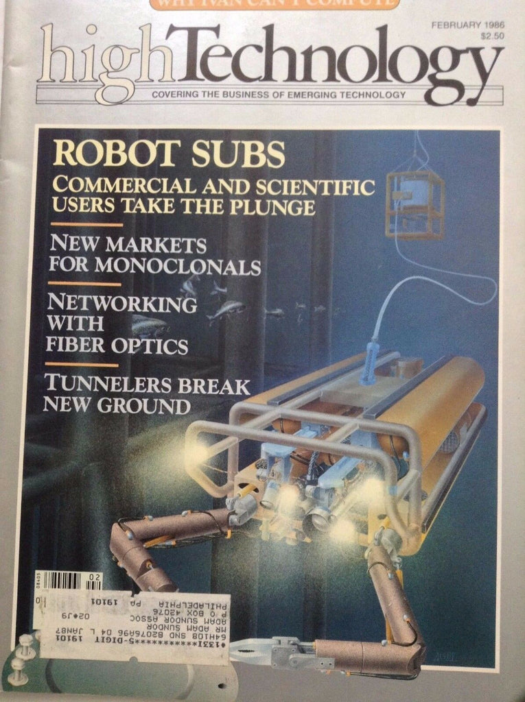 High Technology Magazine Robot Subs February 1986 092217nonrh