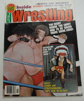 Inside Wrestling Magazine Andre The Giant Jay Strongbow February 1976 092014R