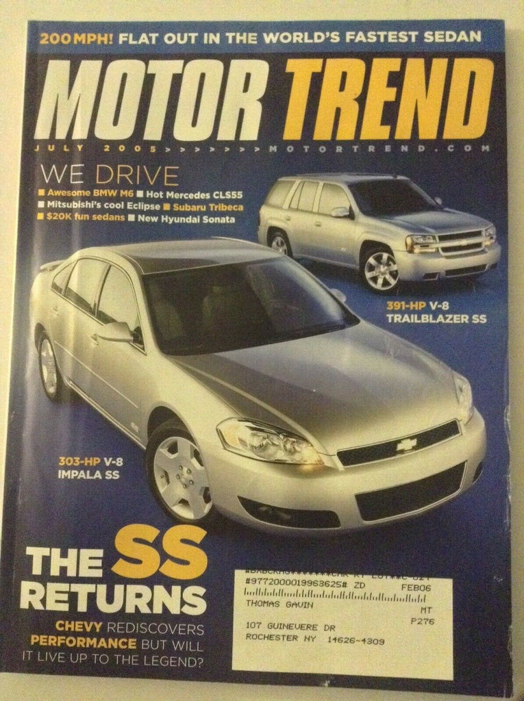 Motor Trend Magazine BMW M6 Mitsubishi Eclipse July 2005 051819nonrh