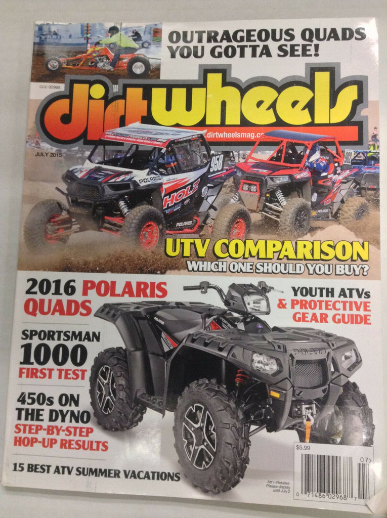Dirt Wheels Magazine UTV Comparison 2016 Polaris Quads July 2015 032717nonR