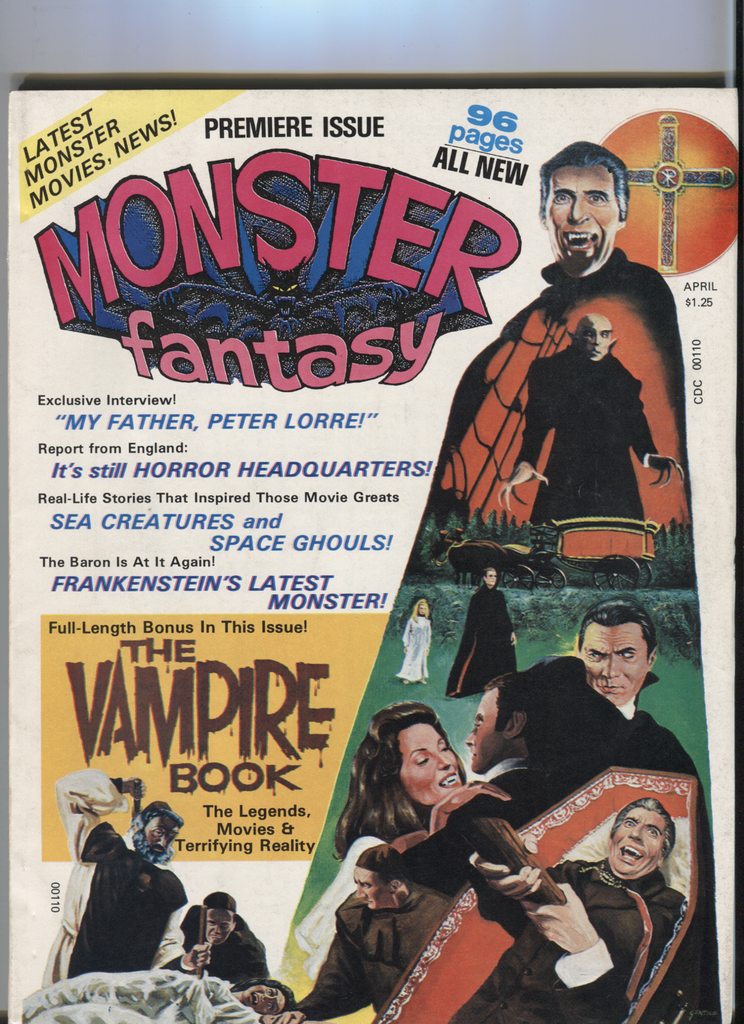 Monster Fantasy Premiere Issue #1 April 1975 Peter Lorre Vampire Book 080520DBE