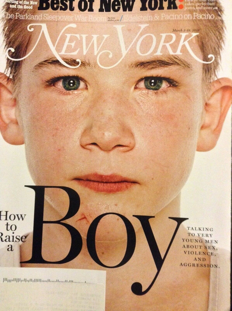 New York Magazine How To Raise A Boy March 18, 2018 051018nonrh