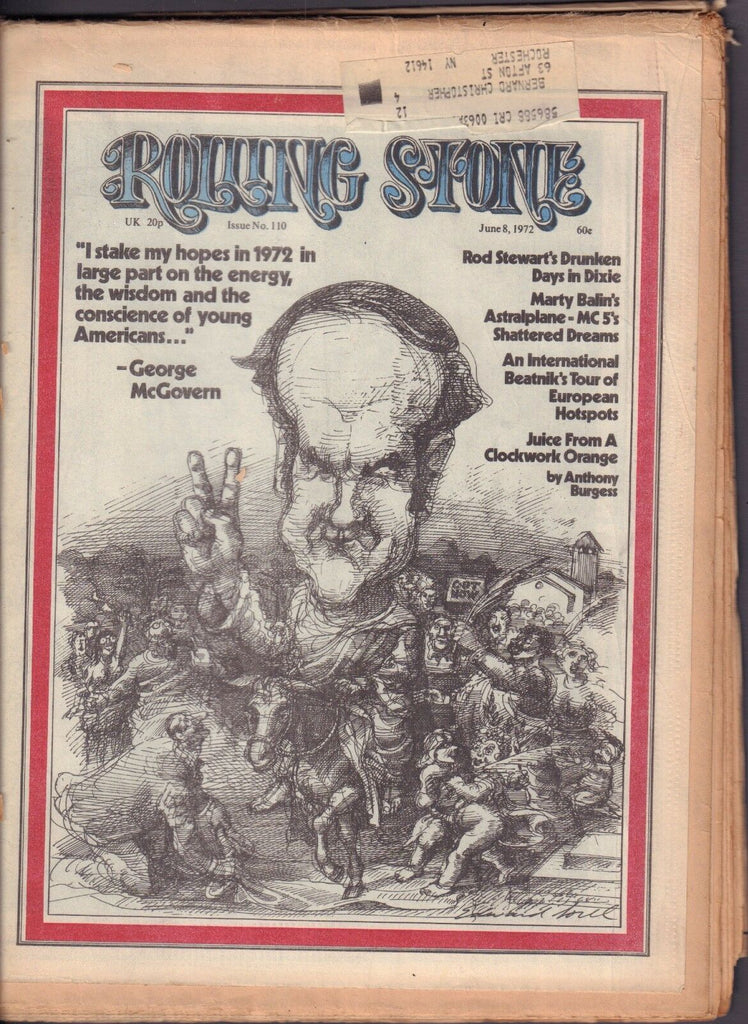 Rolling Stone June 8 1872 Rod Stewart, George McGovern w/ML 121316DBE