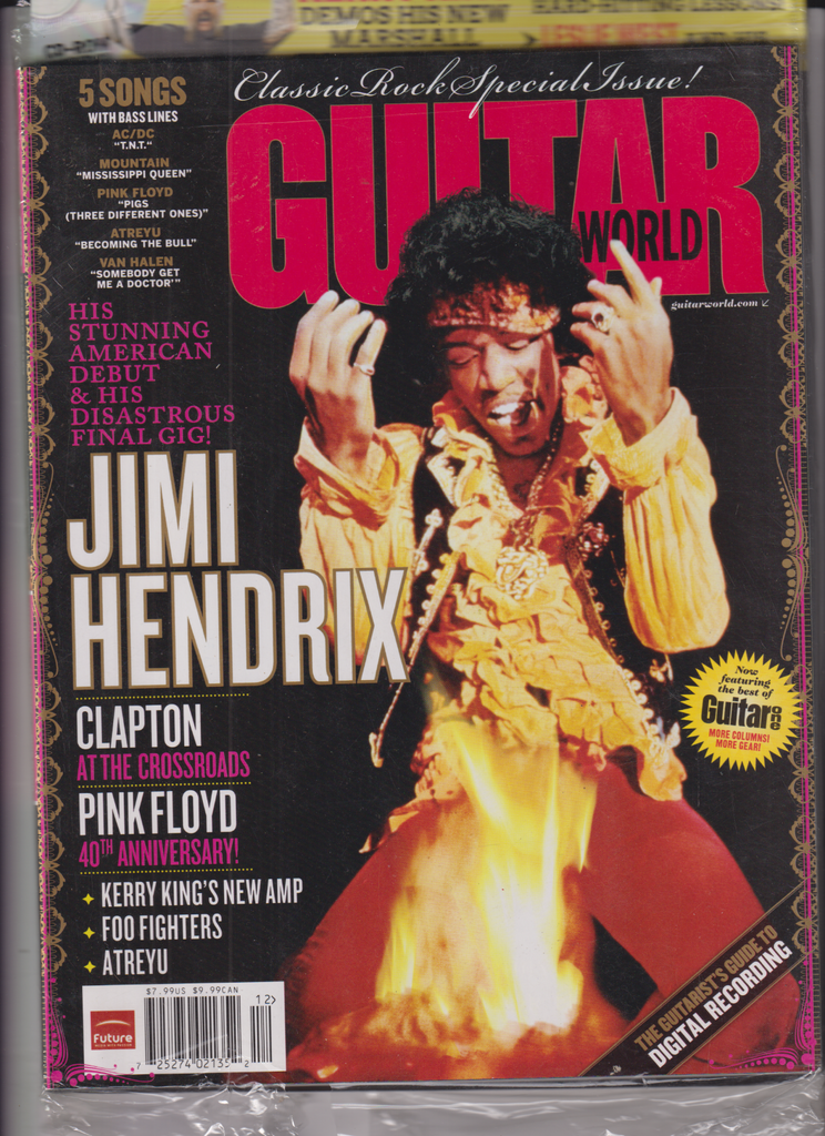 Guitar World Mag Jimi Hendrix Pink Floyd December 2007 SEALED W/CD 121919nonr
