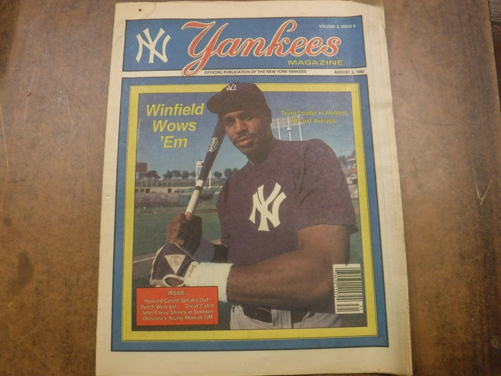 NY Yankees Newspaper August 2 1982 Dave Winfield EX No ML 022117nonjhe