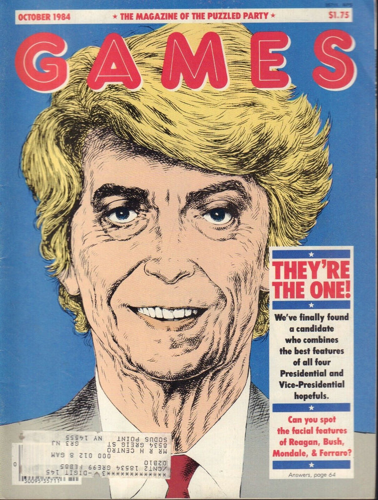 Games October 1984 Ronald Reagan George Bush Mondale Ferraro w/ML 091018AME2