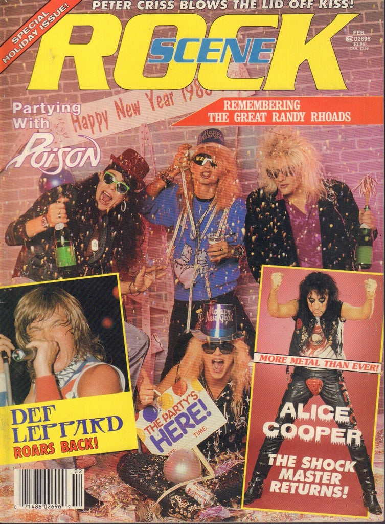 Rock Scene February 1988 Poison, Def Leppard, Alice Cooper 032917nonDBE2