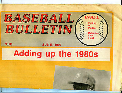 Baseball Bulletin Newspaper June 1991 Doc Gooden EX 081116jhe