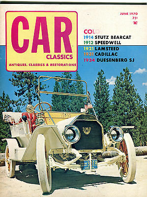Car Classics Magazine June 1970 1914 Stutz Bearcat EX 060916jhe