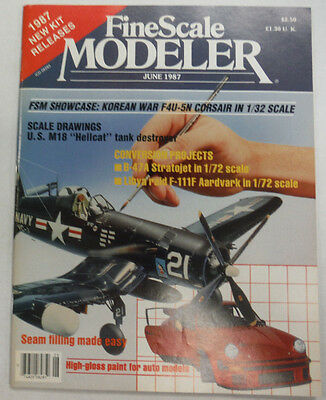 FineScale Modeler Magazine B-47A Stratojet & M18 Hellcat June 1987 042515R