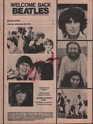 Welcome Back Beatles 1977 Music Magazine Acceptable 112415DBE