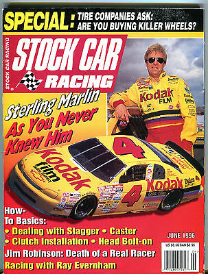 Stock Car Racing Magazine June 1996 Sterling Marlin Ray Evernham VGEX 012516jhe