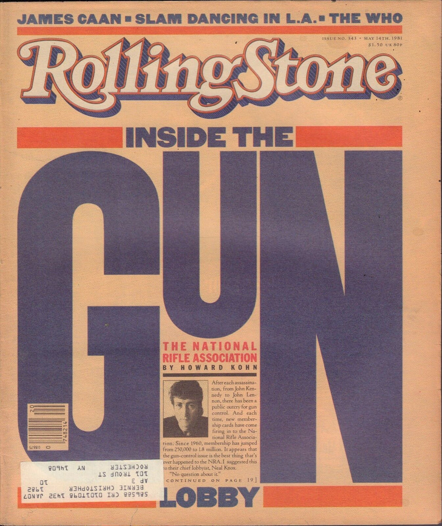 Rolling Stone May 14 1981 Inside The Gun Lobby w/ML 122116DBE