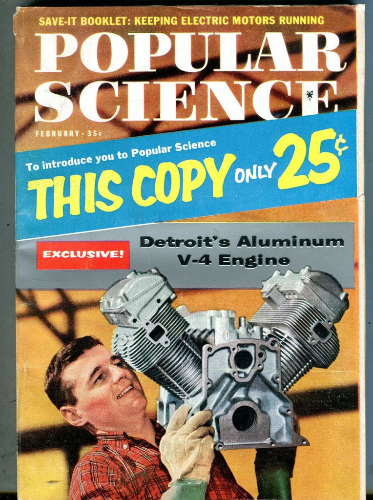 Popular Science Magazine February 1959 Aluminum V-4 Engine 062317nonjhe