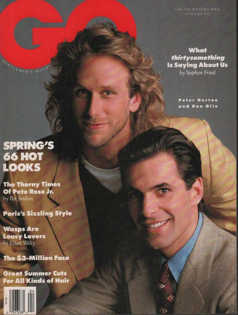GQ Magazine April 1989 Pete Rose Jr. Ellen Weltzy Peter Horton 081518DBE