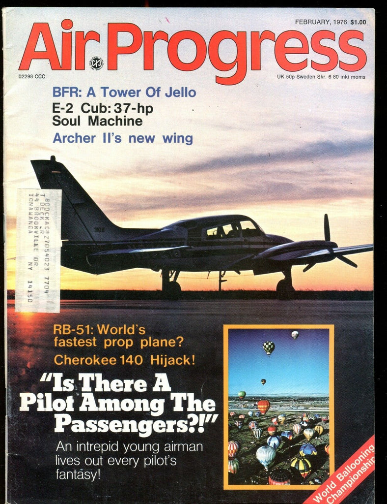 Air Progress Magazine February 1976 Archer II's New Wing EX w/ML 120316jhe
