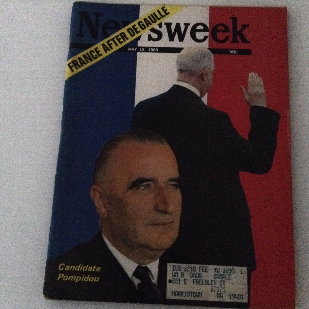 Newsweek Magazine Candidate Pompidou France After May 12, 1969 070517nonrh