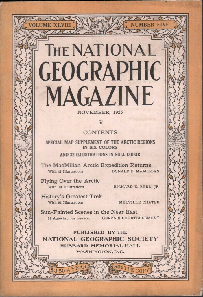 National Geographic November 1925 Flying Over The Arctic 020617DBE2