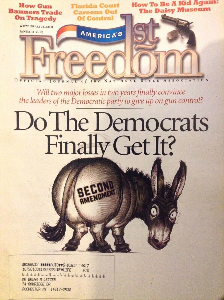 America's 1st Freedom Magazine The Second Amendment January 2003 021618nonrh