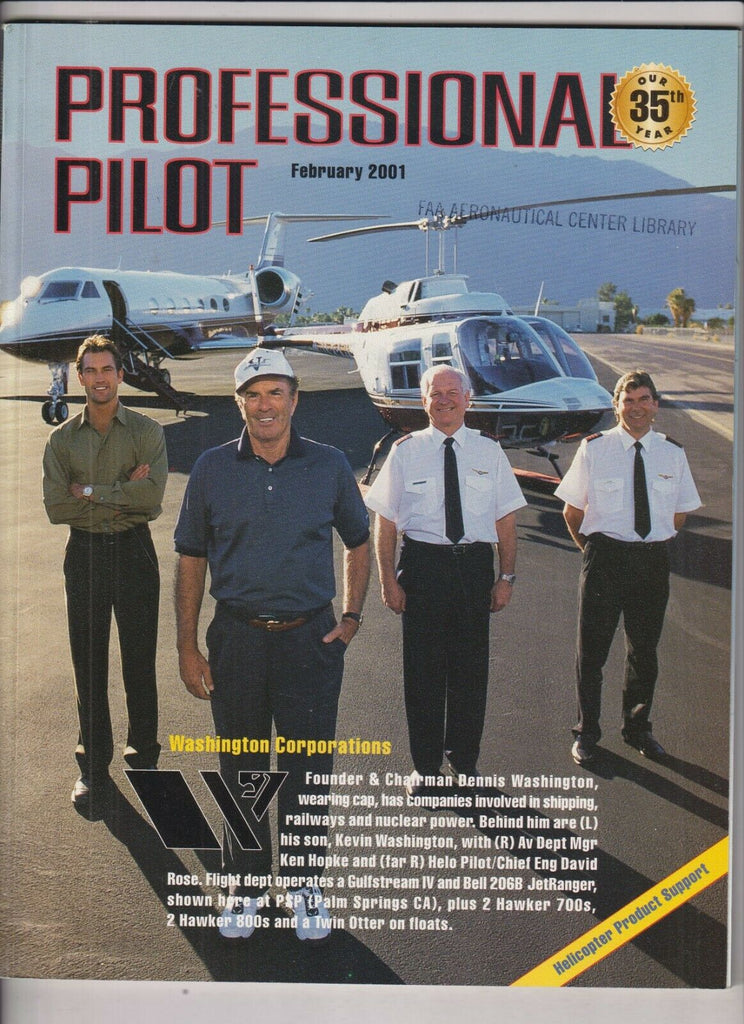 Professional Pilot Mag Washington's Dennis Washington February 2001 040420nonrh