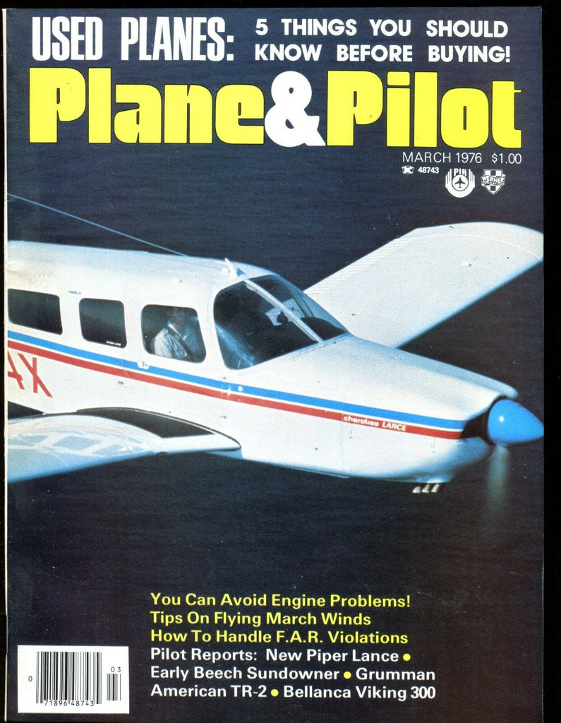 Plane & Pilot Magazine March 1976 Used Planes EX No ML 112916jhe