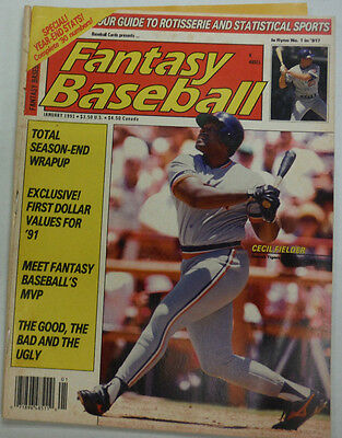 Fantasy Baseball Magazine Cecil Fielder January 1991 052315R
