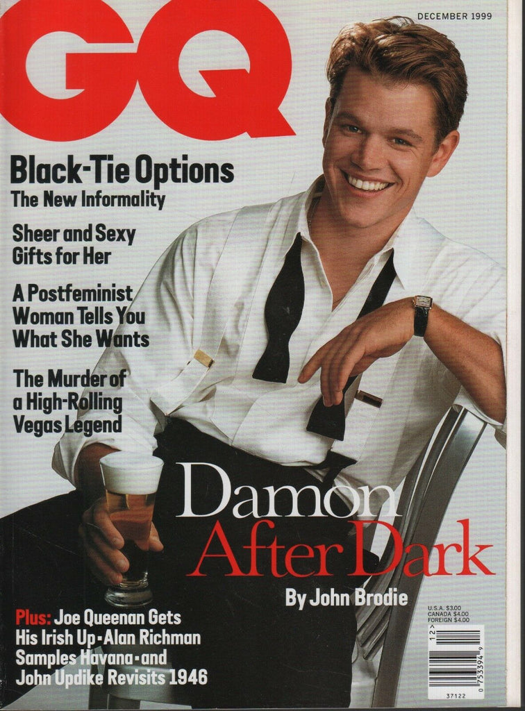GQ Magazine December 1999 Matt Damon John Brodie John Updike 081518DBE