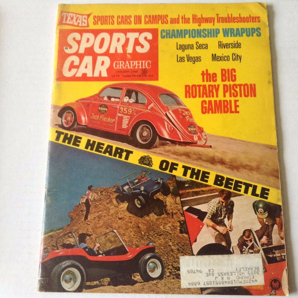 Sports Car Graphic Magazine Big Rotary Piston Gamble January 1968 052617nonrh2